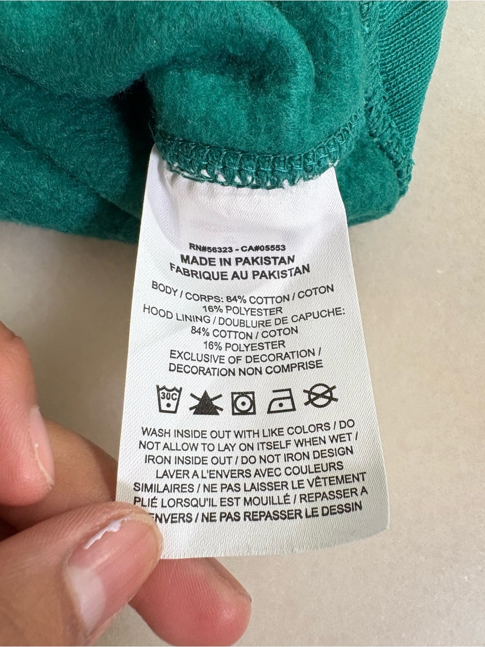 Nike Men's Teal Pullover Hoodie with White Drawstrings - Picture 7 of 7